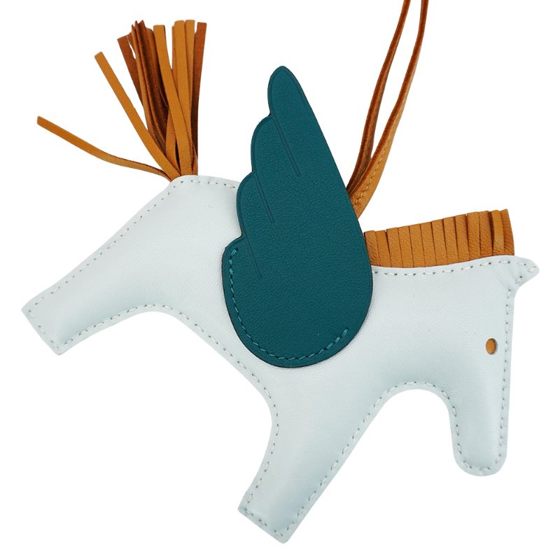 Hermes Rodeo GM 飛馬吊飾(天藍/綠/卡其)-4
