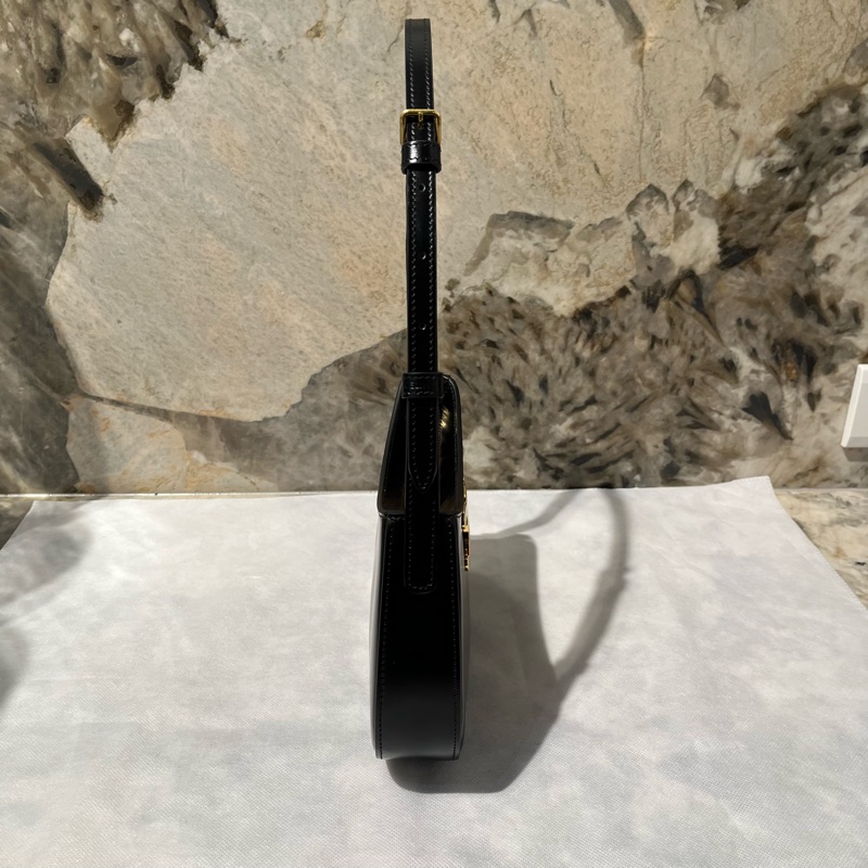 Celine黑金牛皮Tilly中號-1