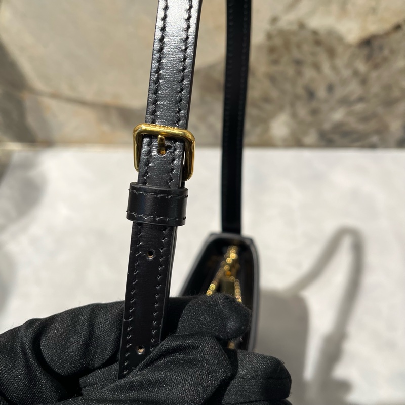 Celine黑金牛皮Tilly中號-8