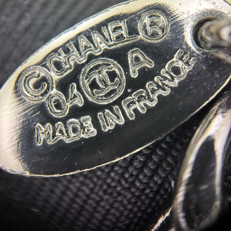 Chanel Vintage 04A樹脂螢光綠色CC灰鏈頸鏈-12