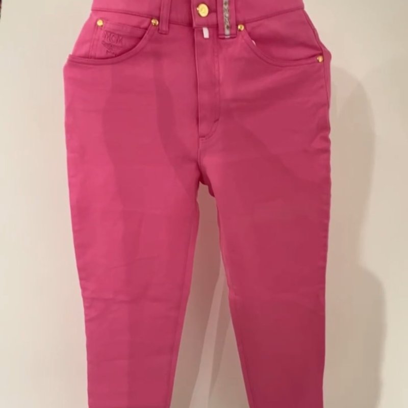 【MCM-未拆封】絕美桃紅/芭比粉修身長褲!亮眼必備!-0