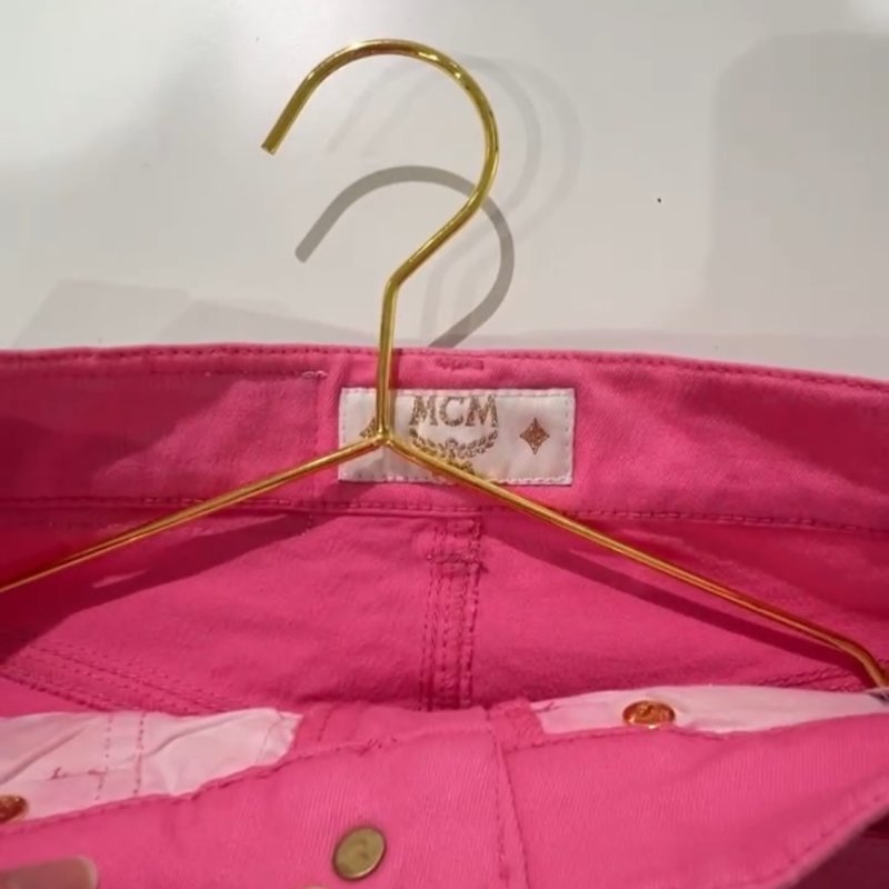 【MCM-未拆封】絕美桃紅/芭比粉修身長褲!亮眼必備!-7