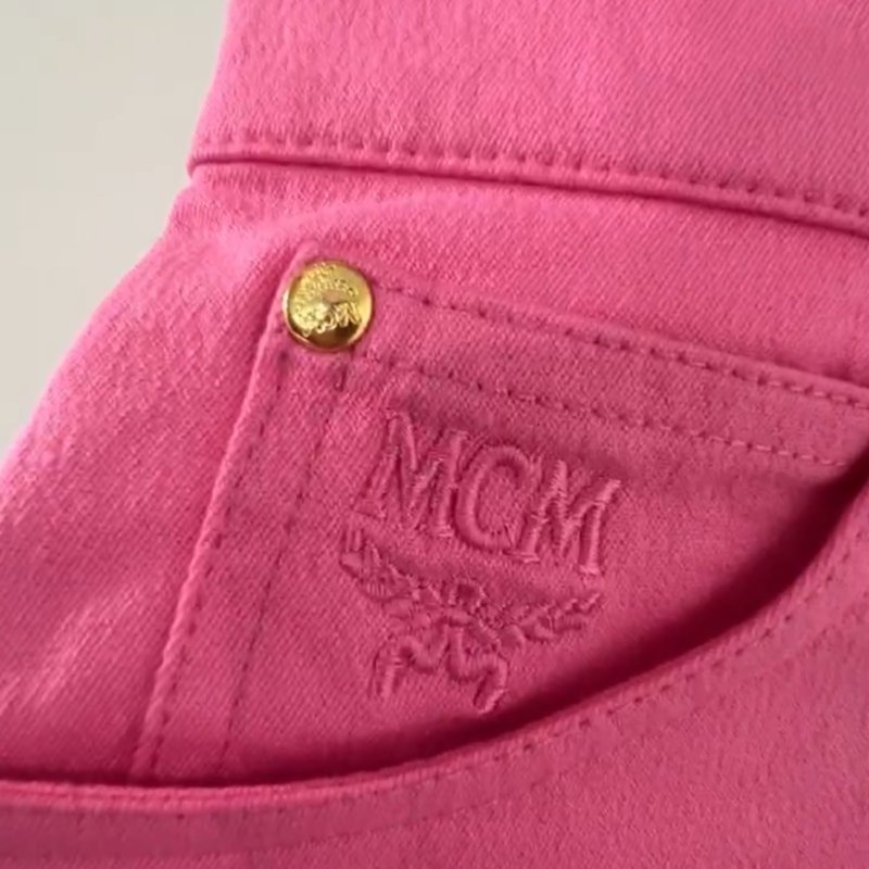 【MCM-未拆封】絕美桃紅/芭比粉修身長褲!亮眼必備!-12