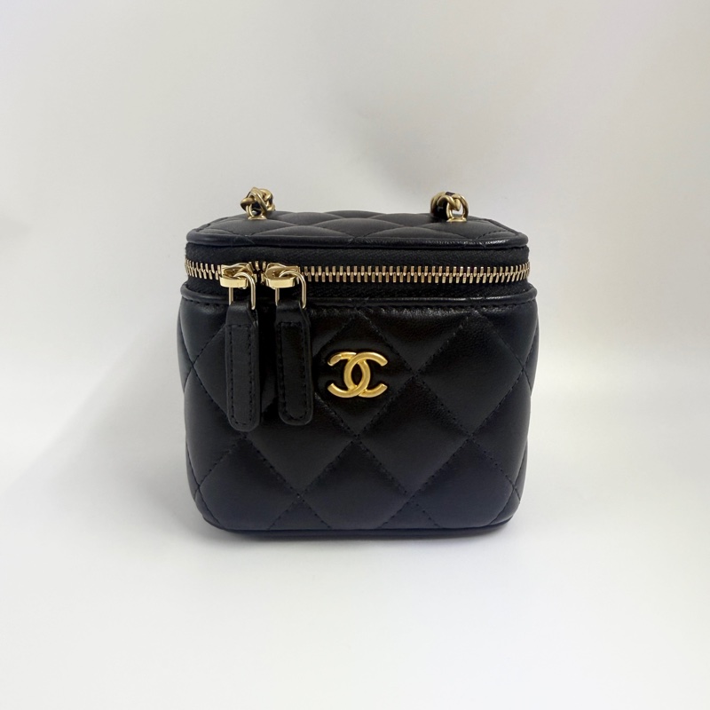 CHANEL香奈兒核桃金球小盒子黑色-3