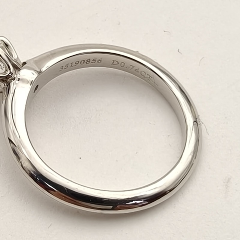TIFFANY&CO 鑽石pt950蒂芙尼鑽戒0.74克拉51-3