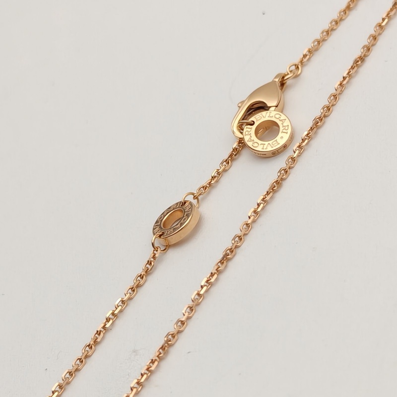 BVLGARI DIVASDREAM扇子扇邊鑲鑽項鏈18K玫瑰金/鑽石/孔雀石-3