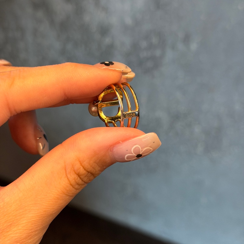 Dior珍珠戒指 三環迪奧戒指-1
