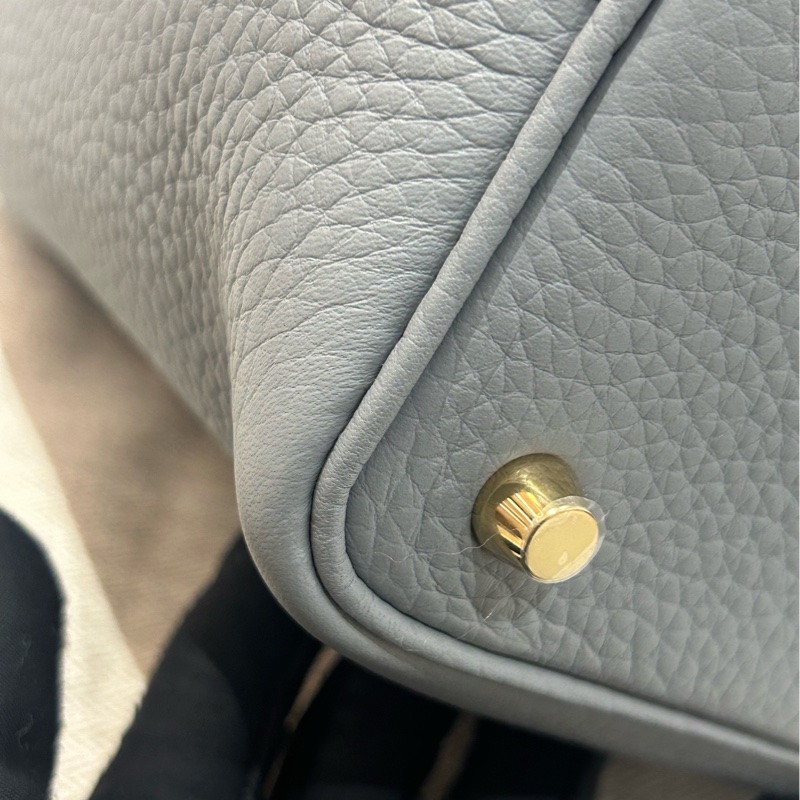 愛馬仕 Hermes 菜籃子 18 木偶灰 淡金扣 全新 全新-6