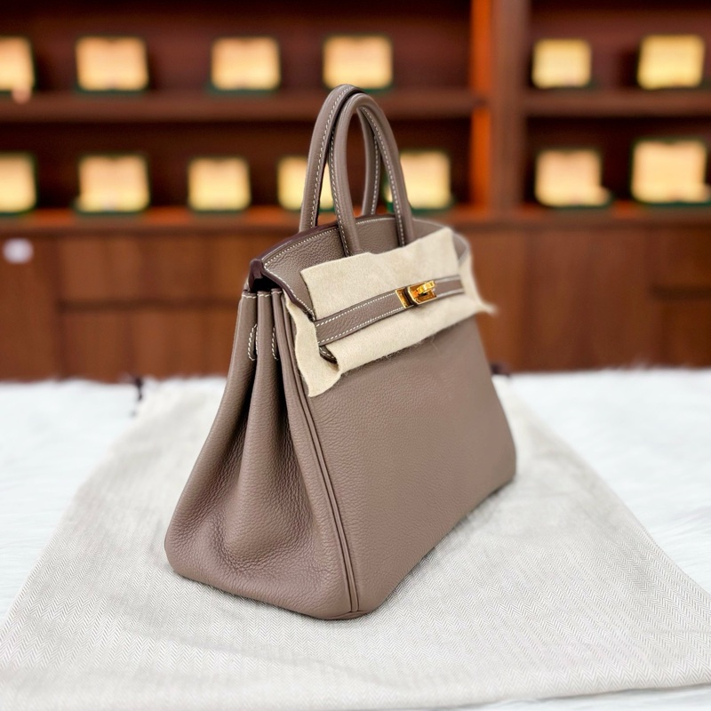99新❤️Hermes愛馬仕Birkin25  大象灰 金扣-3