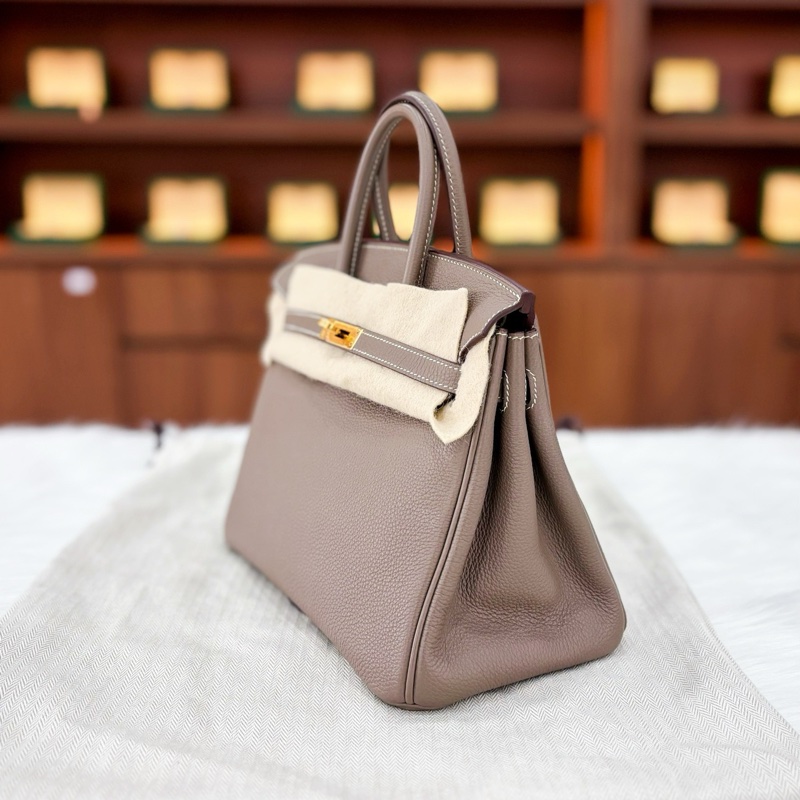 99新❤️Hermes愛馬仕Birkin25  大象灰 金扣-4