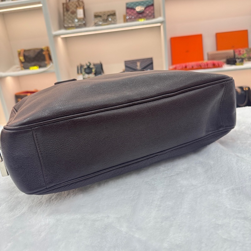 PRADA普拉達全皮手提公文包電腦包 尺寸36x9x28 無附件-2