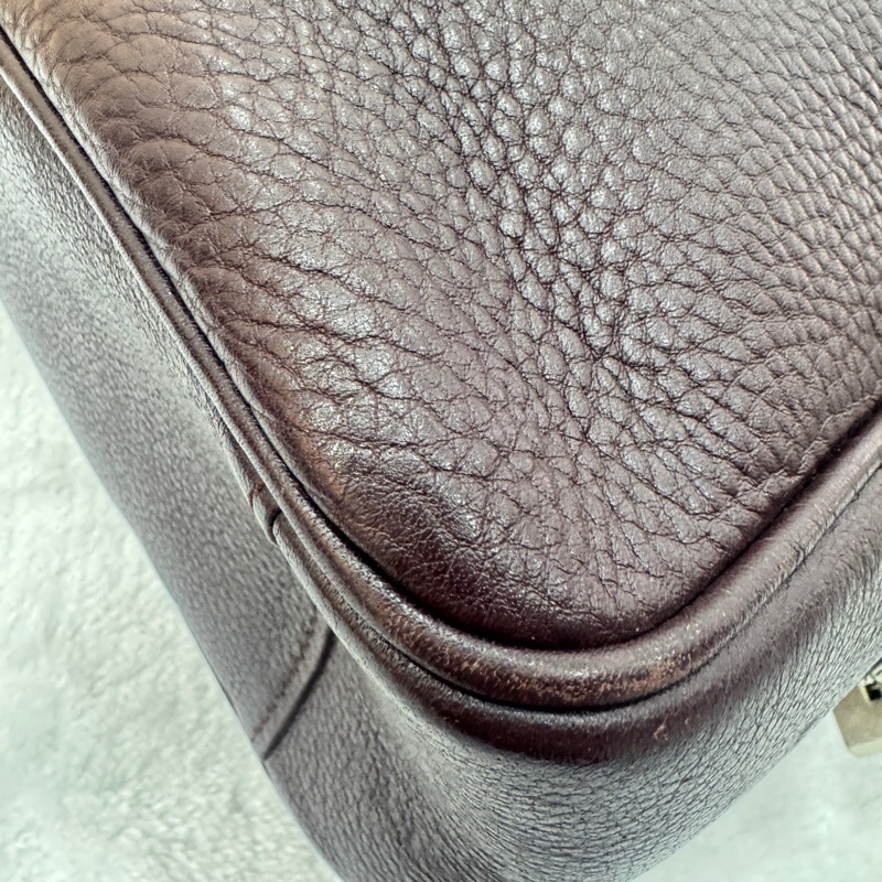 PRADA普拉達全皮手提公文包電腦包 尺寸36x9x28 無附件-4