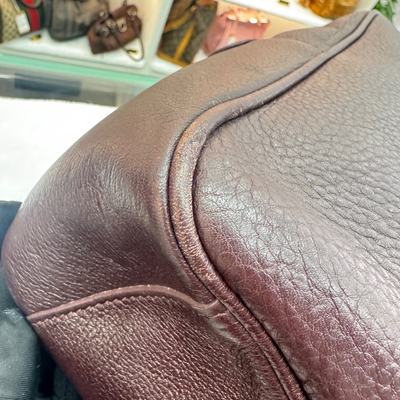 PRADA普拉達全皮手提公文包電腦包 尺寸36x9x28 無附件-5