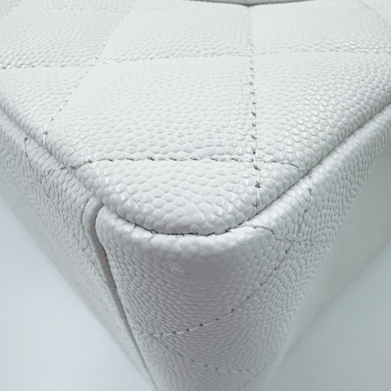 CHANEL白雪公主荔枝皮淡金釦JUMBO(晶片款)-15