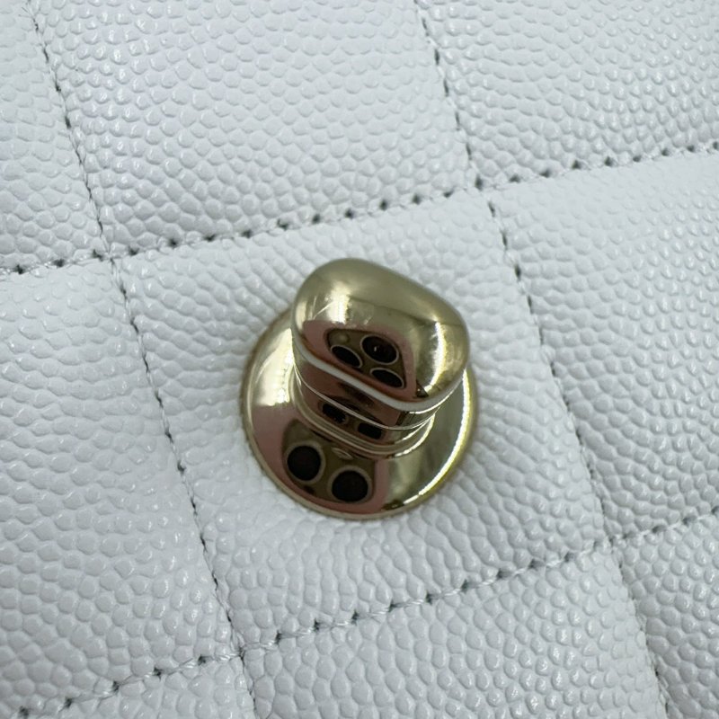 CHANEL白雪公主荔枝皮淡金釦JUMBO(晶片款)-18