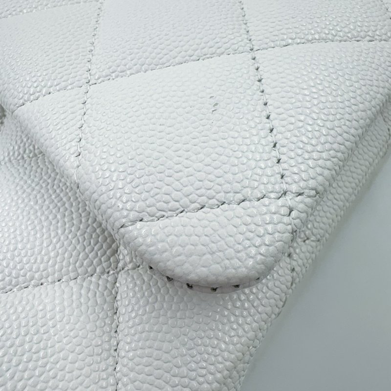 CHANEL白雪公主荔枝皮淡金釦JUMBO(晶片款)-25