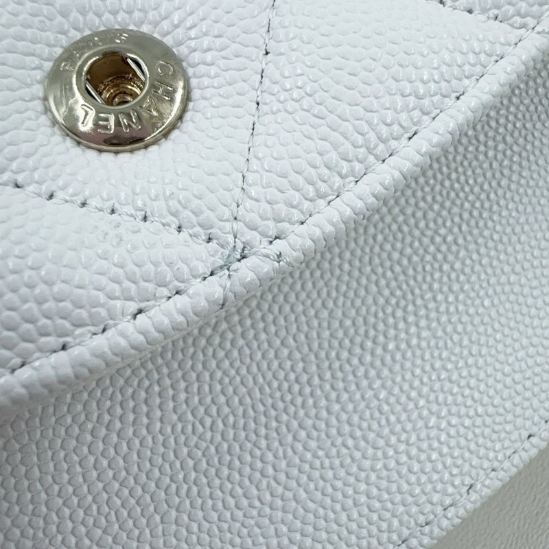 CHANEL白雪公主荔枝皮淡金釦JUMBO(晶片款)-28