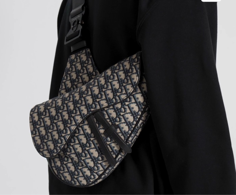 ‼️全台最甜 專櫃3折 Dior 迪奧 新款滿版老花大馬鞍包 肩背/斜背包-4