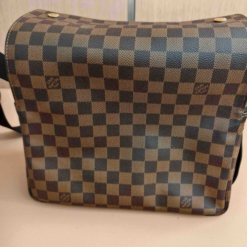 Lv 路易威登 男士郵差包棋盤格豆腐包 皮革 長 28 x 寬 15 x-0