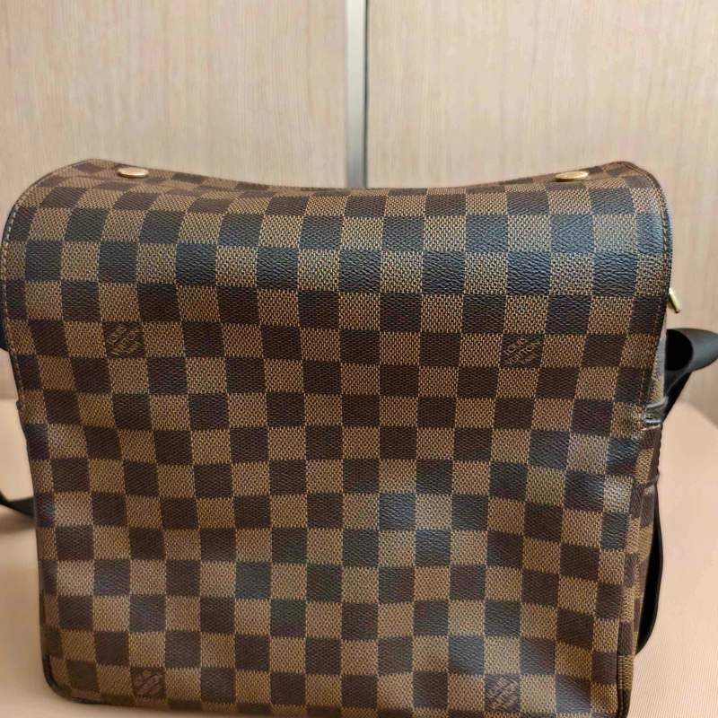 Lv 路易威登 男士郵差包棋盤格豆腐包 皮革 長 28 x 寬 15 x-1