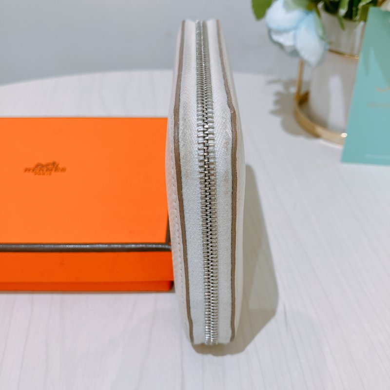 TK1991	愛馬仕 散子包 Hermes Silk In Compact Coin Case Blanc Stamp U-2