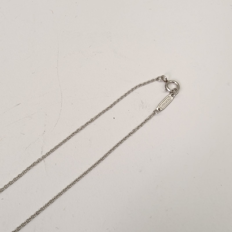 TIFFANY&CO 鑽石pt950維多利亞鑰匙項鏈大號滿鑽-4