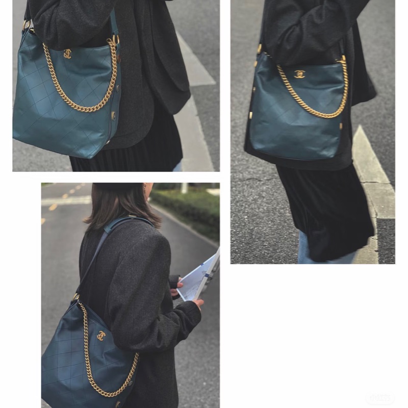 CHANEL hobo 嬉皮徽章包🪅水桶包-3