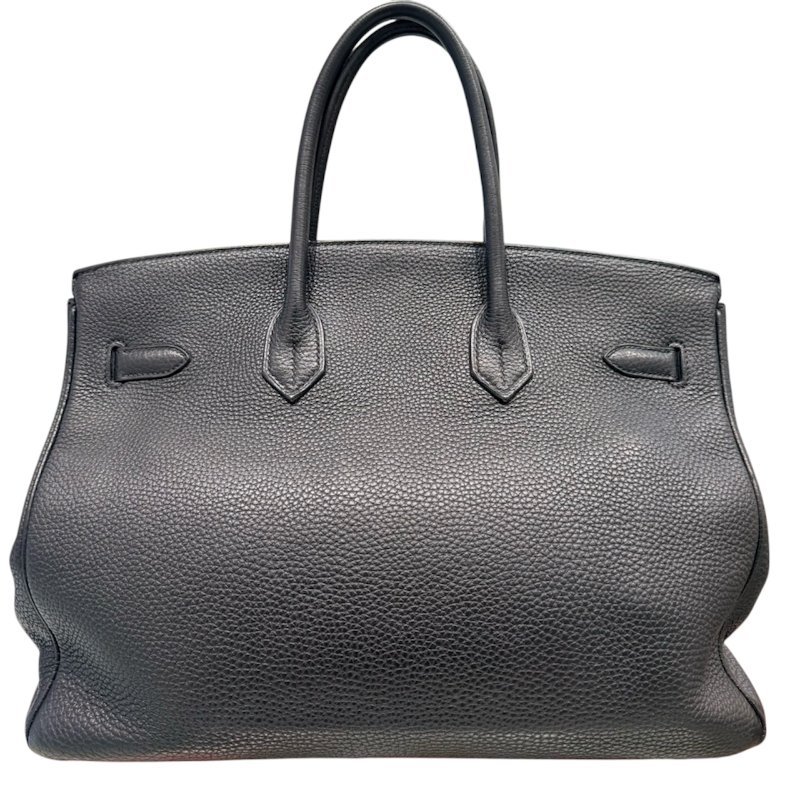 HERMES 愛馬仕 BIRKIN 35 柏金包  TOGO皮革 黑色 銀扣-1