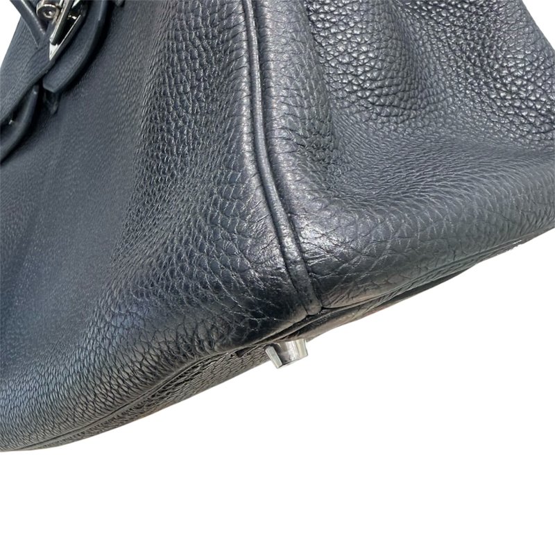 HERMES 愛馬仕 BIRKIN 35 柏金包  TOGO皮革 黑色 銀扣-4