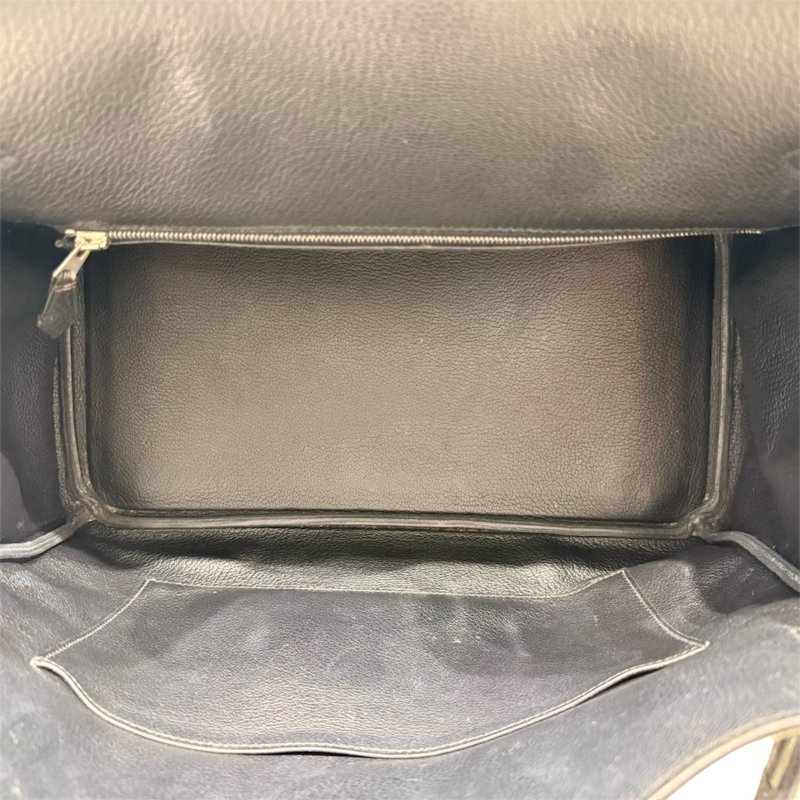 HERMES 愛馬仕 BIRKIN 35 柏金包  TOGO皮革 黑色 銀扣-9