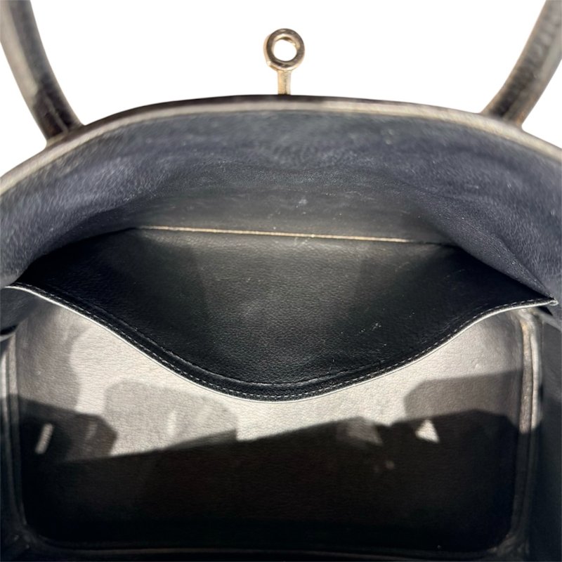 HERMES 愛馬仕 BIRKIN 35 柏金包  TOGO皮革 黑色 銀扣-10