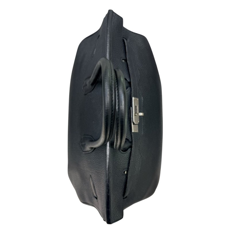 HERMES 愛馬仕 BIRKIN 35 柏金包  TOGO皮革 黑色 銀扣-11