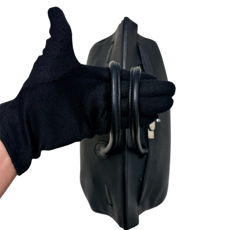 HERMES 愛馬仕 BIRKIN 35 柏金包  TOGO皮革 黑色 銀扣-12