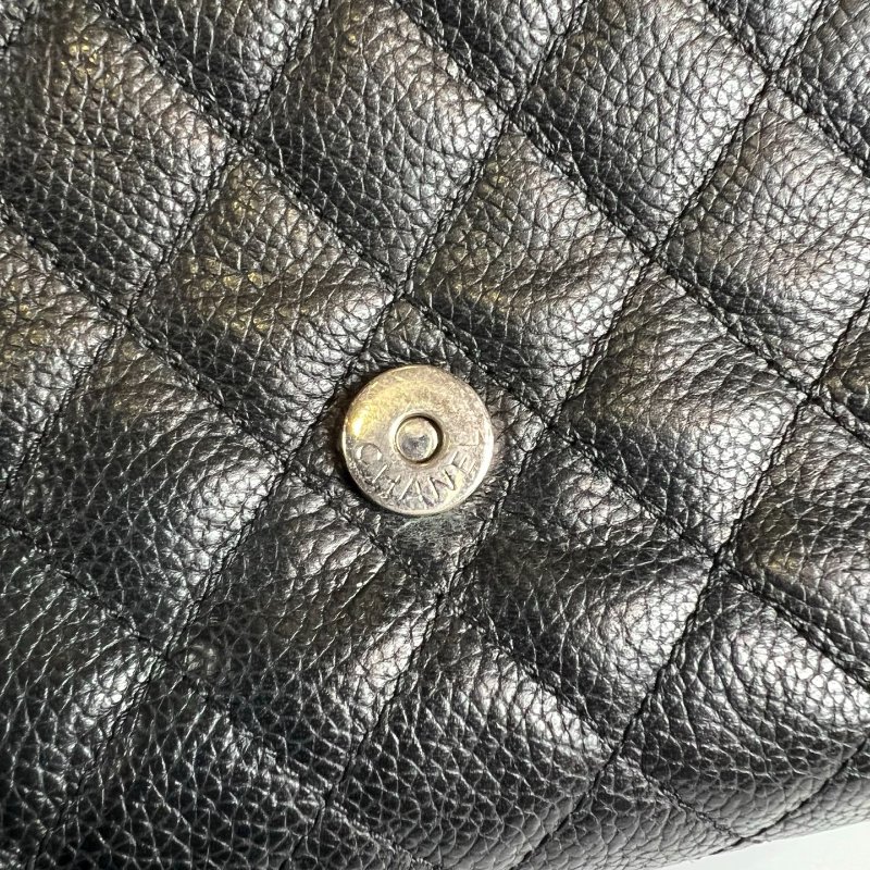 CHANEL 櫃姐腰包荔枝黑-9