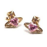 Vivienne Westwood Ariella 星球標誌愛心水晶穿針-0