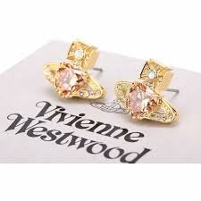 Vivienne Westwood Ariella 星球標誌愛心水晶穿針-1