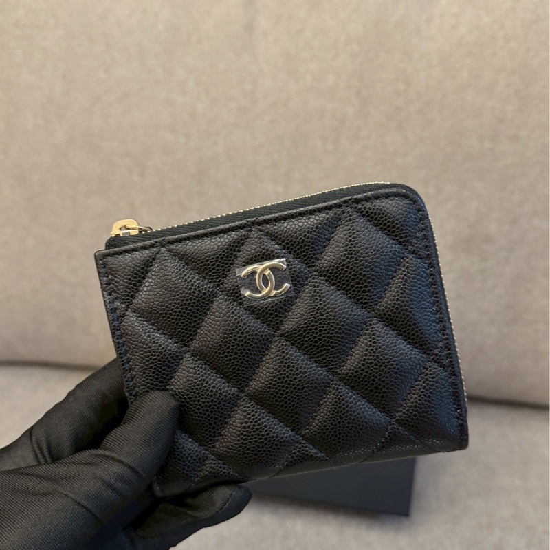 香奈兒L型拉鍊錢包-1