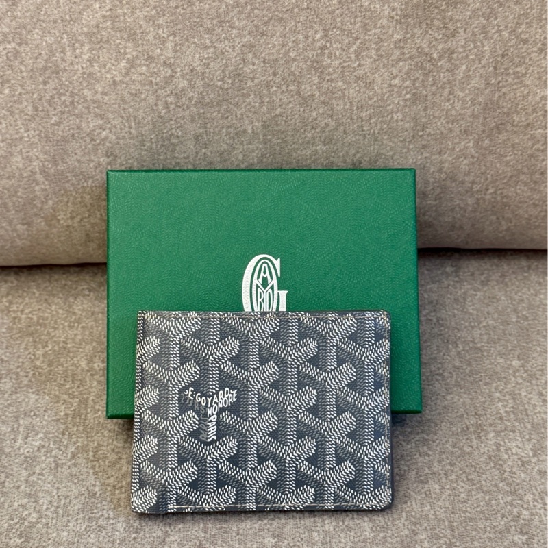 GOYARD灰色八卡短夾-0