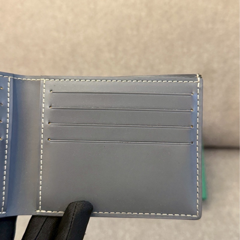 GOYARD灰色八卡短夾-5