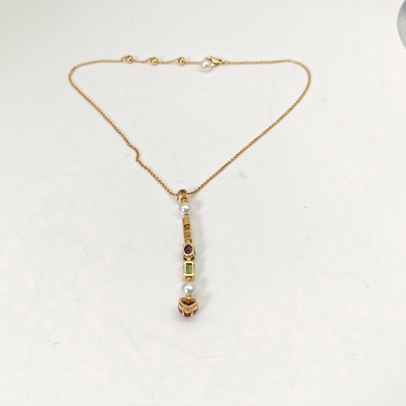 BVLGARI 18K黃金allegra系列彩寶項鏈-1