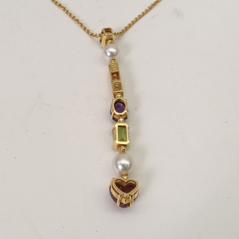 BVLGARI 18K黃金allegra系列彩寶項鏈-2