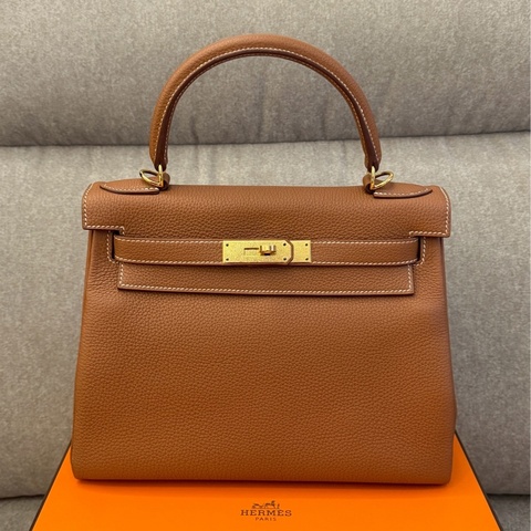 愛馬仕Kelly28金棕togo