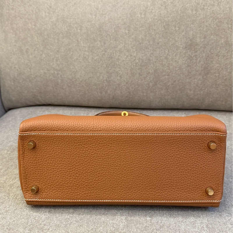 愛馬仕Kelly28金棕togo-6