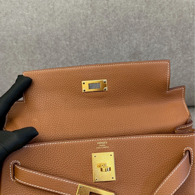 愛馬仕Kelly28金棕togo-9