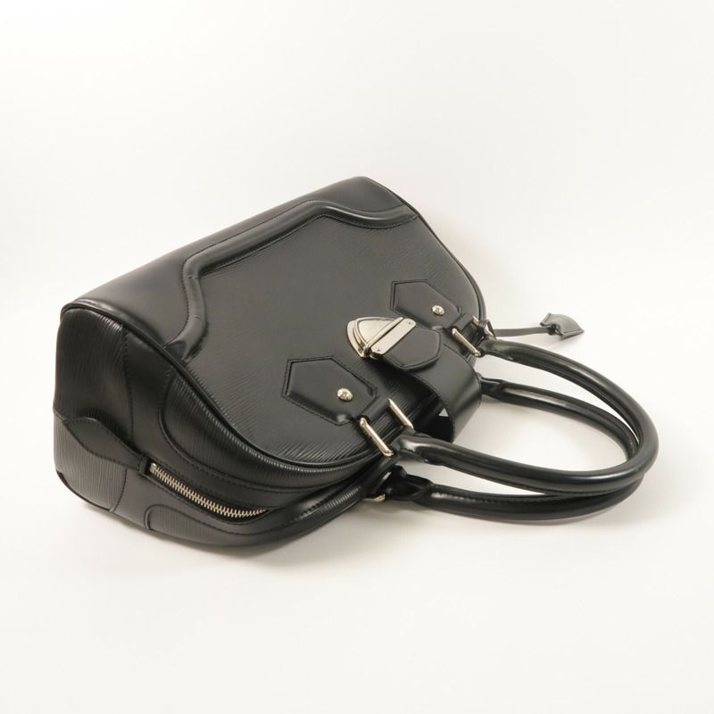 LOUIS VUITTON Epi Bowling Montaigne GM銀扣手挽袋-7