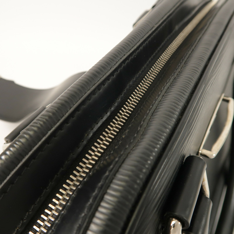 LOUIS VUITTON Epi Bowling Montaigne GM銀扣手挽袋-17