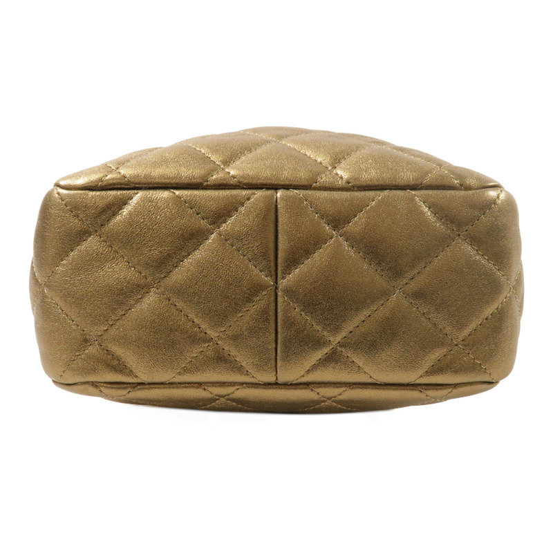 CHANEL 羊皮皮革Drawstring Bag金扣肩背袋-3