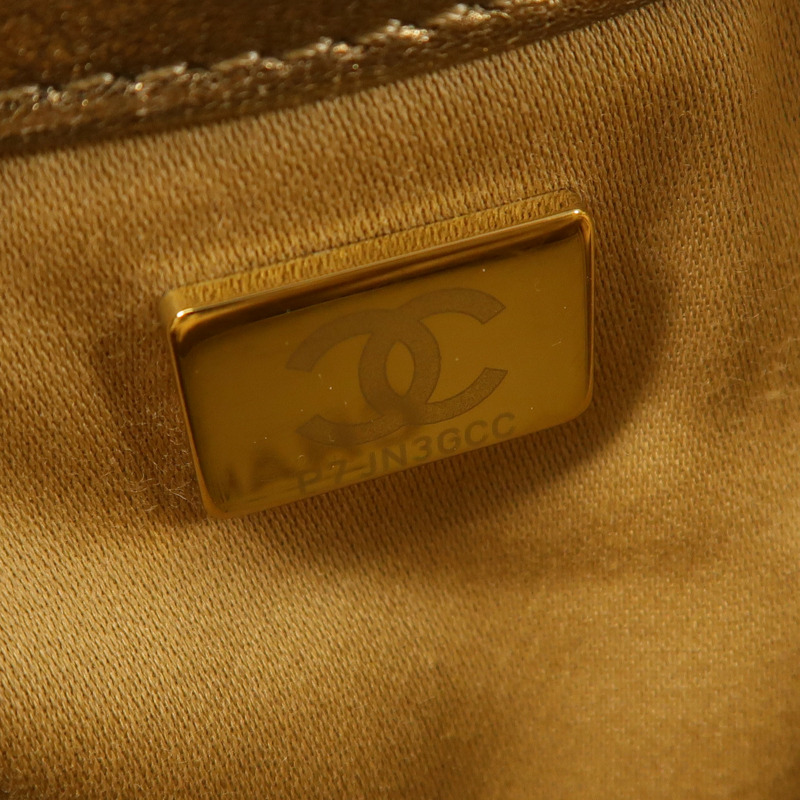 CHANEL 羊皮皮革Drawstring Bag金扣肩背袋-6