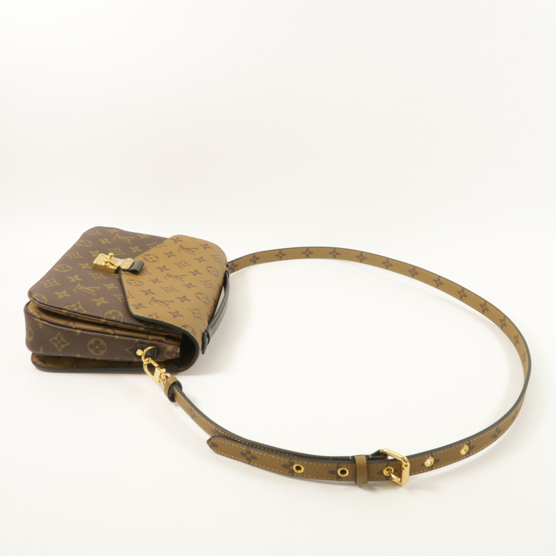 LOUIS VUITTON Monogram Reverse Pochette Metis金扣手挽肩背兩用袋-7