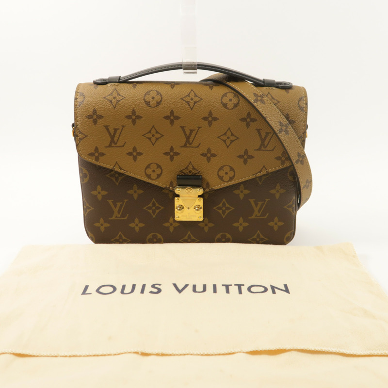 LOUIS VUITTON Monogram Reverse Pochette Metis金扣手挽肩背兩用袋-8